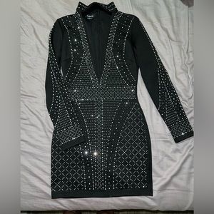 bebe rhinestone dress